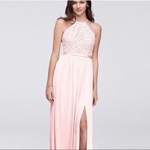 David’s Bridal Long Bridesmaid Dress, Petal